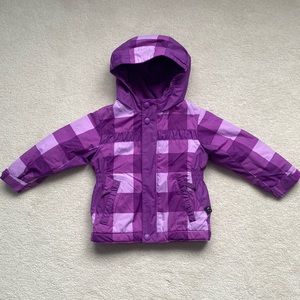 REI baby girl’s purple plaid jacket size 18 months